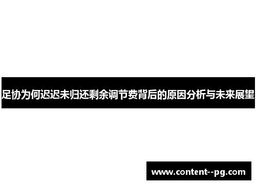 足协为何迟迟未归还剩余调节费背后的原因分析与未来展望 足协为何迟迟未归还剩余调节费背后的原因分析与未来展望